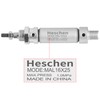 Heschen Pneumatic Slim Air Cylinder, M5 Port, 16mm Bore, 25mm