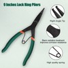 SPEEDWOX 9 inch Angle Tip Lock Ring Pliers for Transmission,