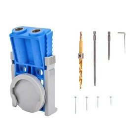 OBEST 16° Oblique Hole Positioner, Pocket Hole Jig Kit, Oblique Hole Drilling Template, Hole Punch Locator Slanted Hole Positioner Pocket Hole Jig Kit