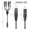 Lrbners 2FT(0.6M) XLR Female to 4 Male Splitter Cable -