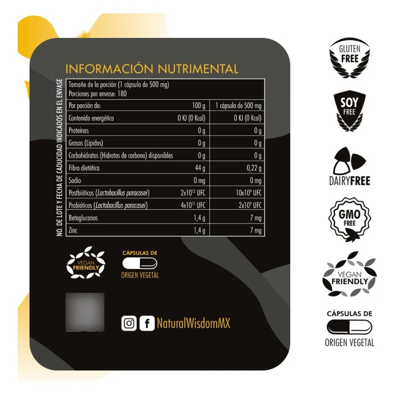 Pre 2 Billones Probioticos 10 Billones Postbioticos 180 Caps