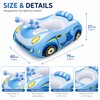Kids Inflatable Car Pool Float with Removable Canopy & Water