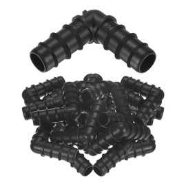 M METERXITY 20-Pack Drip Irrigation Barbed Fittings, for 1/2 Inch Elbows Tubing Connector Plastic Coupling Irrigation Parts for Garden/Greenhouse/Aquarium/Flower Pot, Drip Pipe Accessories