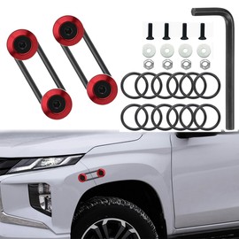 12Pcs Car Bumper Quick Release Kit ，Front and Rear Bumper Clips，Ultimate Fastening Solution for Quick Bumper Release. for Front and Rear Bumpers、Trunks、Fenders、Hatches、Hoods (red)