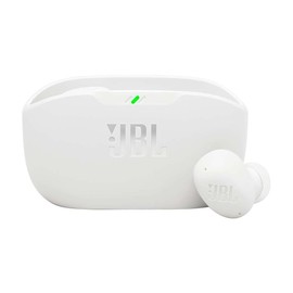 JBL Wave Buds 2, Wireless Noise Cancelling Bluetooth Earbuds with 40 Hours Playtime, Pure Bass Sound, Smart Ambient Technology, IP54 Water and Dust Resistant, Multi-Point Connection, in White