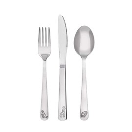 GRÄWE Children's Cutlery Set 3 Pieces with Animal Design Stainless Steel with Engraving