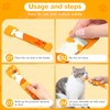 BAEJMJK 4pcs Cat Strip Feeder Sliding Pet Cat Treat Spoon