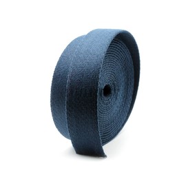 CRAFTMEMORE Heavy Cotton Webbing - Straps for Arts and Crafts, Luxury Bag Strap High Density Webbing (1 1/2 Inch x 5 Yards, Navy)