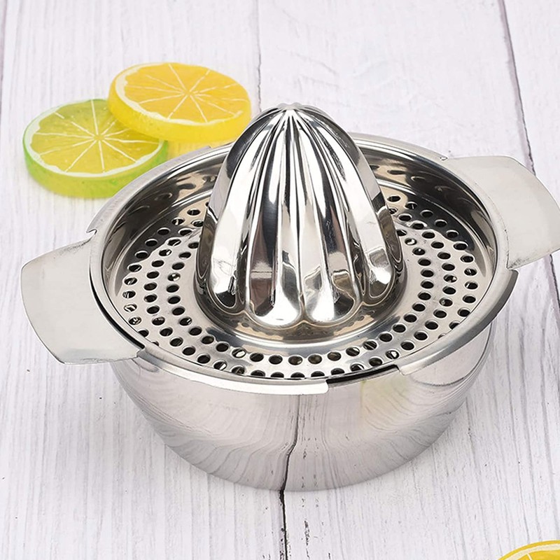 Orange Stainless Steel Manual Citrus Juicer