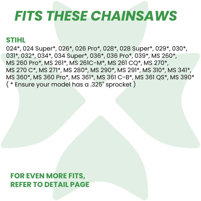 BYANE 18 Inch Chainsaw Chain, .325" Pitch, .063'' Gauge, 74