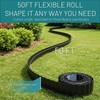 50FT Black Corrugated Metal Landscape Edging – Flexible & Rustproof