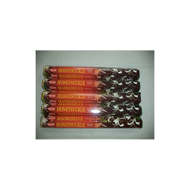 HEM Honeysuckle 100 Incense Sticks (5 x 20 stick packs)