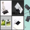 72PCS Binder Clips 1 Inch Width, Small Binder Clips, Black