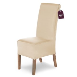 Scheffler-Home Lena Stretch Chair Cover, Elastic, Fitted Chair Cover with Elastic Strap, Elegant