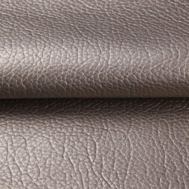Soft PU Leather Upholstery Fabric Cotton Back for Hand Crafts DIY Tooling Sewing Hobby Workshop Crafting Wallet Making (Silvery, 36"x54")