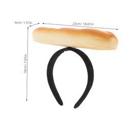 HONMEET Realistic Simulation Baguette Headband Women's Nonslip Headband for Events