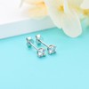 4 Pairs Sterling Silver Stud Earrings for Women Girls, Small