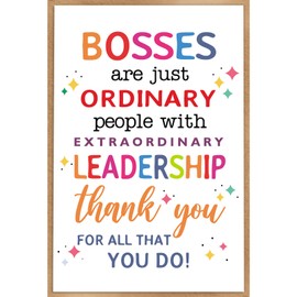 HEJOYN Appreciation Card for Boss Leader Manager, Boss's Day Card Gifts for Him Her, Bosses Day Gifts for Women Men, Boss Day Cards from Employee, Bosses Thank You Cards