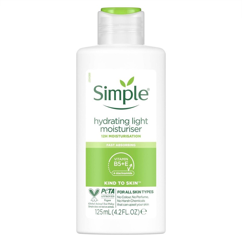 Simple Kind to Skin Hydrating Light Moisturiser, 12h Moisturisation -