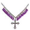 Widmann 75134 Gothic Cross Necklace with Jupiter Drops, Violet/Lilac