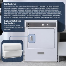 HASMX Dryer Door Handle 131644700 Replacement Part for Electrolux Frigidaire Part Numbers 131644700 AP2107331 Replaces Part Numbers 131484400, 407940, PS418388, B0053Y3AKK (2)