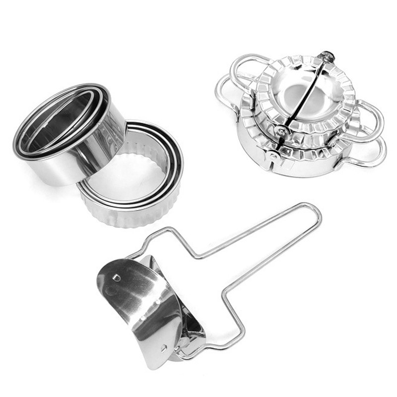 304 Stainless Steel Manual Dumplings Maker Mold Pastry Wrapper Set