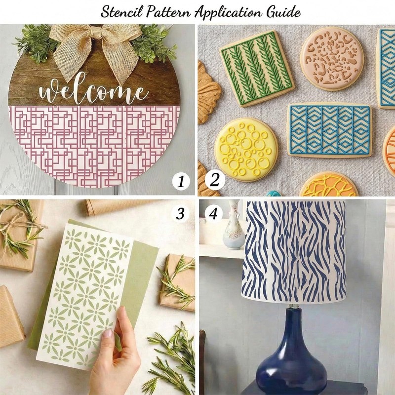 24Pcs Dot Line Pattern Stencils (8x4 Inches) – Reusable PET