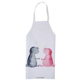 Mr. & Mrs. Panda PARENT-NEW Axolotl Love Cooking Apron, White, l
