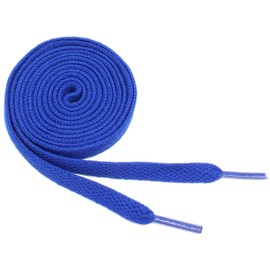 Flat Shoelaces 5/16" Wide Solid Colors Several Lengths For Sneakers and Shoes (Royal Blue-72)