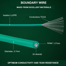 50m Boundary Cable for Robotic Lawnmower - Headley Tools Boundary Wire+10x Connectors+9x Titanium Blades Accessory Set for Search Cable, Compatible with Gardena/Husqvarna/Worx