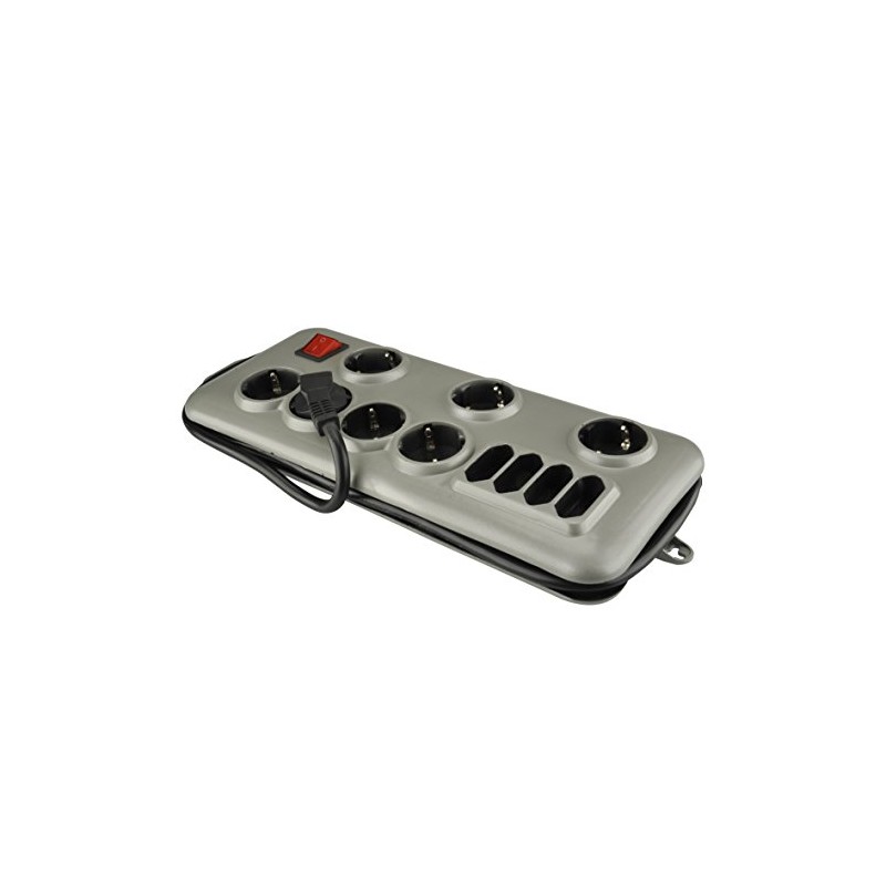 UNITEC Silver-Line Table Socket 7 and 4 Gang 2 m