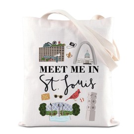 KUIYAI Saint Louis Tote Bag Saint Louis Trip Lovers Gift STL City Vacation Gift Getaway Gift Meet Me In St Louis Gift For Traveler (StLouis ToteS)