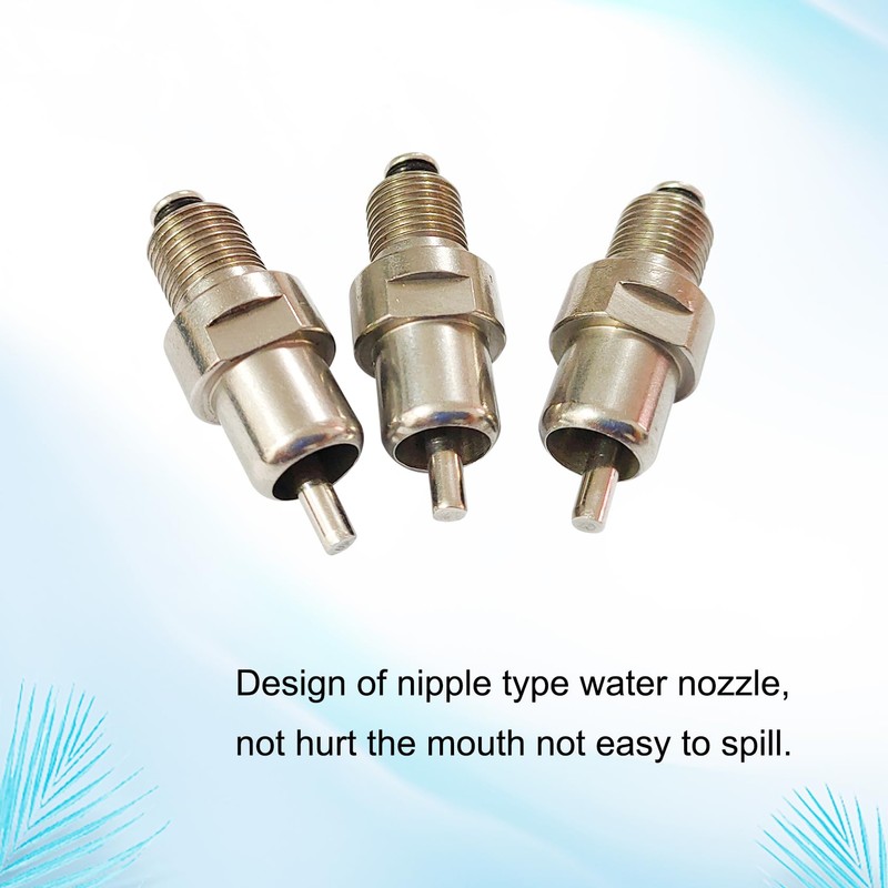 Bonchoice 8Pcs Automatic Rabbit Nipple Waterer Chicken Water Nipples Metal