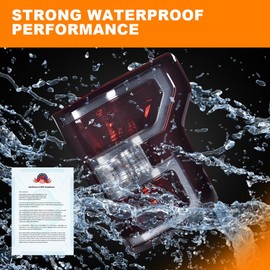 G-PLUS Rear Tail Lights Compatible with Ford F150 2018 2019 2020 W/Bulbs & Wiring Harness Left &Right Side Tail Lamps Dark Red Luces Traseras Rear Brake Lamps Assembly