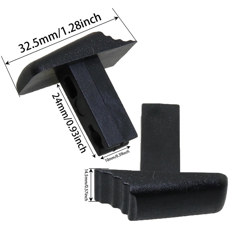 Heyous 4PCS Telescopic Ladder Switch Button Black Plastic Ladder Accessory