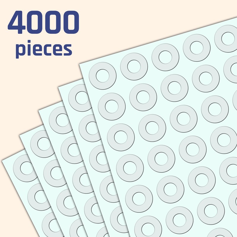 4000 Pieces - Clear Hole Punch Reinforcement Stickers, Paper Binder