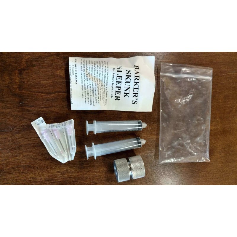 BARKERS SKUNK SLEEPER SKUNK KILL POLE SYRINGE SKUNK EUTHANIZING SYSTEM