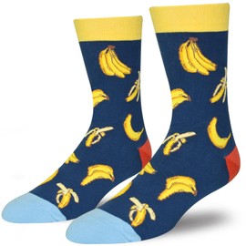 Funny Banana Socks Novelty Holiday Gifts Crazy Banana Fruit Socks for Men Women Teens