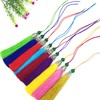 Allazone 200 Pieces Tassel Set 6 Style Bookmark Tassels Handmade