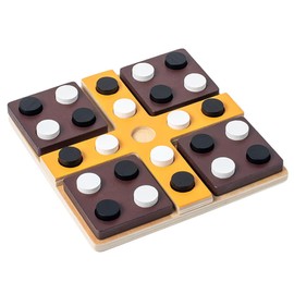 Kisangel 4-in-a-Row Chess Game Board Wooden 2 Player Chess Set for Boys and Girls Adults Educational Toy