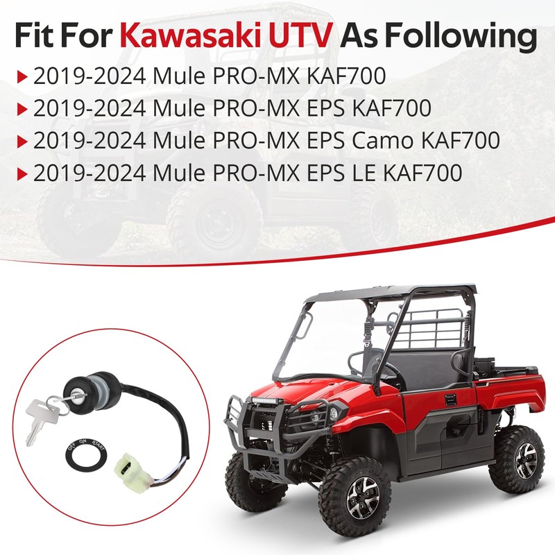 JAVIK Ignition Key Switch for Kawasaki PRO-MX KAF700 EPS KAF700