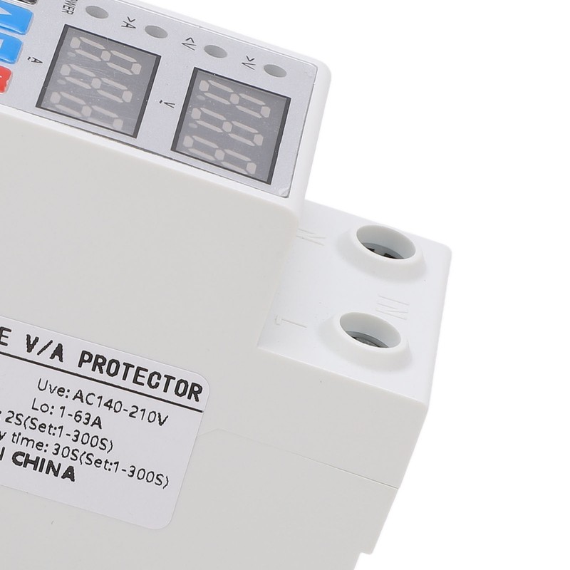 Over Under Voltage Protective Device DIN Rail Adjustable Dual Display