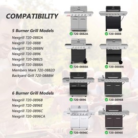 Flame Tamers Replacement for Nexgrill 720-0896B 720-0896C 720-0896E 720-0888N 720-0888 720-0882A 720-0896 720-0888A Grills, 6 Pack Heat Shield Plates Replacement for Nexgrill Deluxe 6 Burner Grills