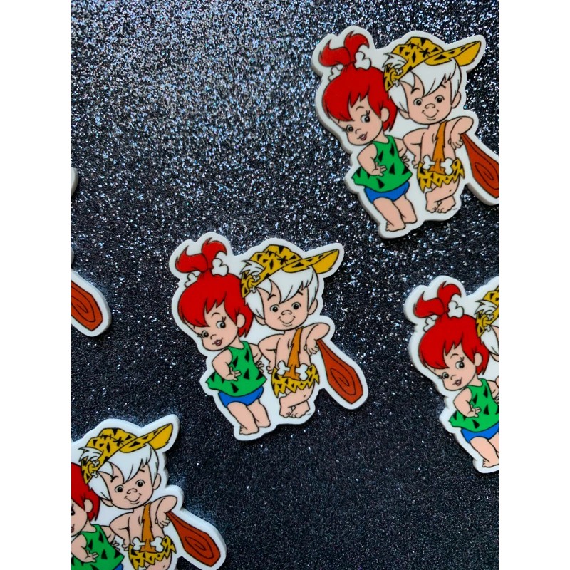 5pc. Pebbles and Bamm-Bamm, Planar Resin Flatback