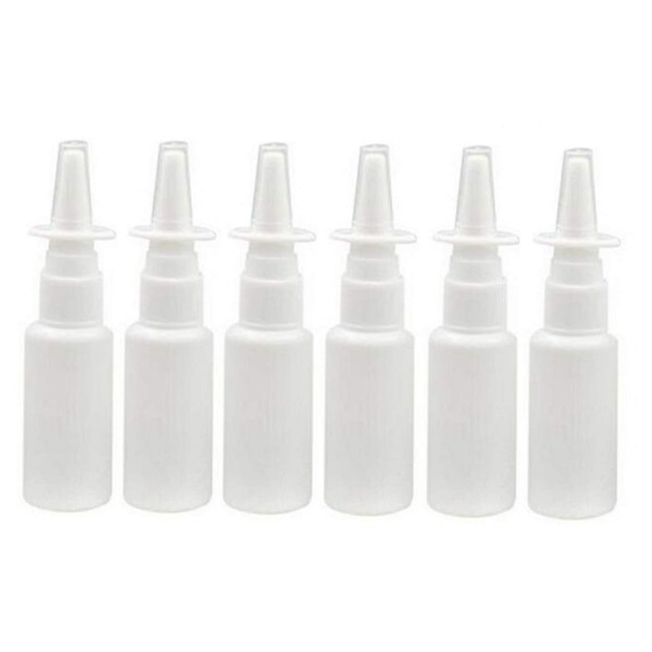 Nasenspray-Behälter, tragbar und nachfüllbar, auch für Make-up und Wasser geeignet, für zu Hause und unterwegs, aus Kunststoff, Weiß, 12 Stück