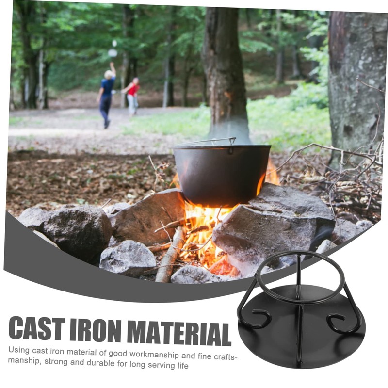 Mobestech Pot Holder Bracket Cast Iron Trivet Stand for Desktop