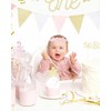 3 Diademas para Bebe Niña,moños para Bebe Rosa y Blanco