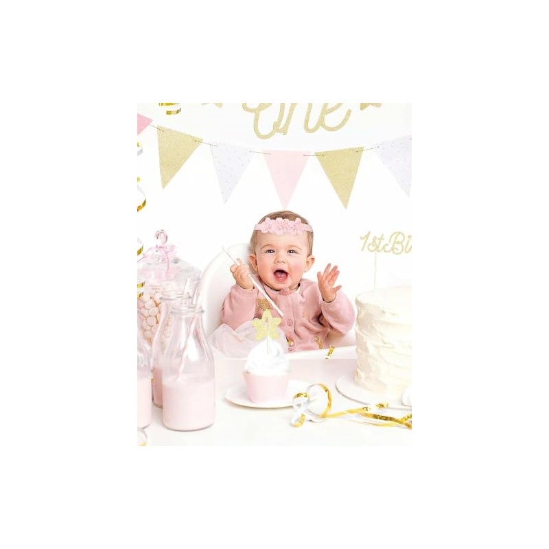 3 Diademas para Bebe Niña,moños para Bebe Rosa y Blanco