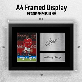 HWC Trading FR A4 Anthony Elanga Gifts Printed Signed Autograph Picture for Football Fans and Supporters - A4 Framed