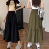 Women's A-Line Flare Mini Skort with Elastic Waistband Moducheol Khaki/FREEXL